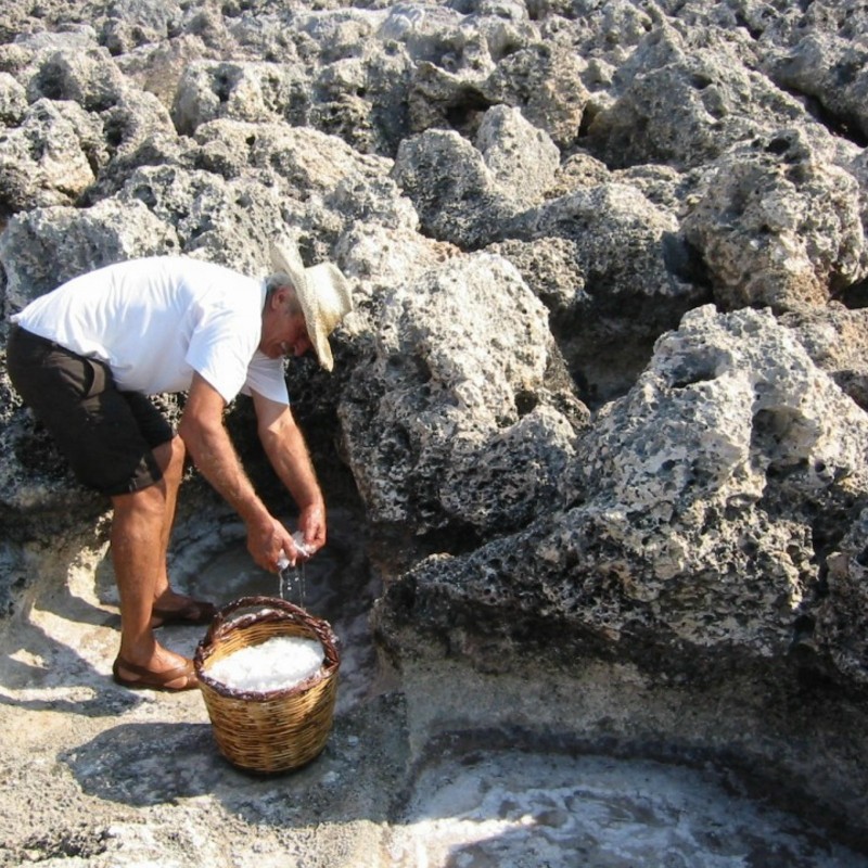Ekologiczna ręcznie zbierana śródziemnomorska grecki sól morska