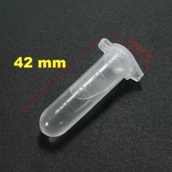 Tube d'essai transparent en plastique avec couvercle 2 ml