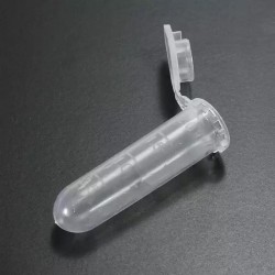 Tubo de prueba transparente de plástico con tapa 2 ml