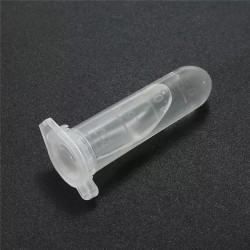 Tube d'essai transparent en plastique avec couvercle 2 ml