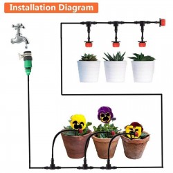 Drip Irrigation System, Automatic Watering with Adjustable Drippers 19.5 - 4